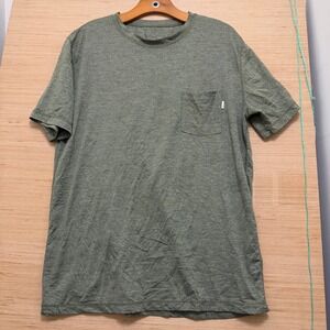 Vuori Mens Large Green Heathered Short Sleeve Pocket T-Shirt Crew Neck 7267